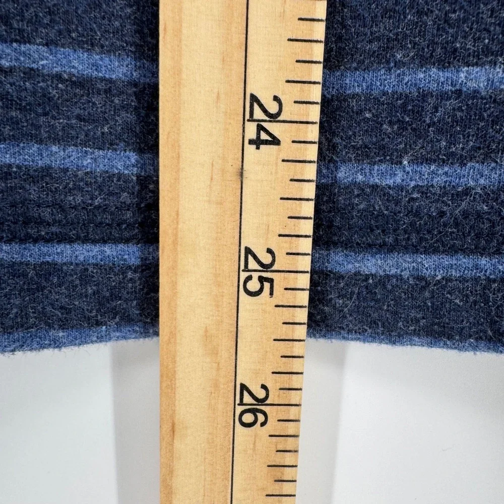 Polo Ralph Lauren Hoodie Mens Large Blue Striped Henley Pullover 710741697003
